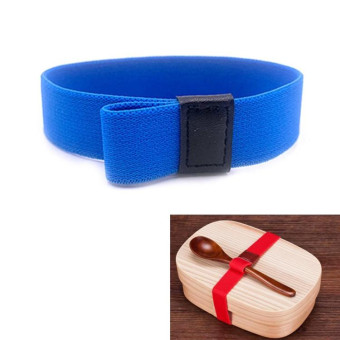 Lunch Box Straps High Elastic Double-Layer Fixed Paste Belt (Blue)