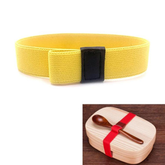 Lunch Box Straps High Elastic Double-Layer Fixed Paste Belt (Yellow)