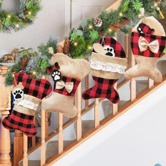 Christmas Sock Gift Bag Ornament(Burble Bone)