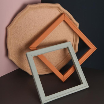 3 in 1 Different Sizes Morandi Color Wooden Photo Frame Series Color Spray Paint Photo Props Photography Background Ornaments(Light Yellow)