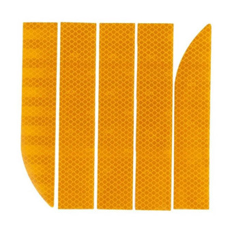 5 Sets Car Trunk Reflective Decorative Strip Anti-Scratch Car Tail Warning Decorative Stickers(Yellow)