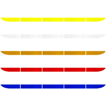 5 Sets Car Trunk Reflective Decorative Strip Anti-Scratch Car Tail Warning Decorative Stickers(Yellow)