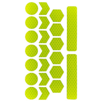 Motorcycle Bicycle broach Reflective Sticker Children Balance Scooter Luminous Sticker(Triangular Fluorescent Yellow)