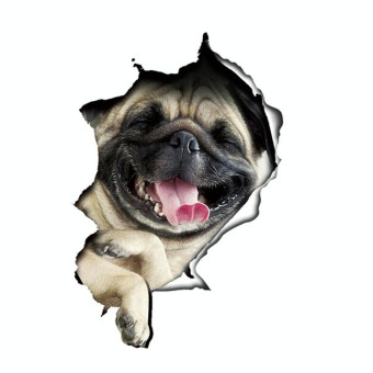 Personality Puppy 3D Car Stickers Waterproof Car Body Block Scratches Simulation Stickers(Harpi Dog)