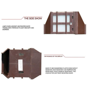 5180113 Solar Outdoor Waterproof Panes Wall Light(White Light)