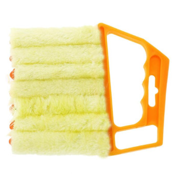 Microfiber Blind Dust Removal Cleaning Brush, Size: 16x13.5cm(Yellow Green)