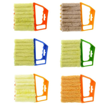 Microfiber Blind Dust Removal Cleaning Brush, Size: 16x13.5cm(Orange)