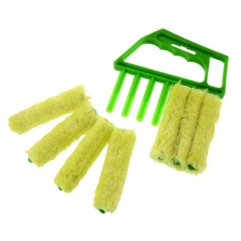 Microfiber Blind Dust Removal Cleaning Brush, Size: 16x13.5cm(Orange)