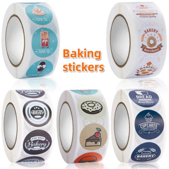 Bakery Cake Shop Cartoon Cute Sticker Decorative Sealing Sticker, Size: 2.5cm / 1 Inch(HA015)