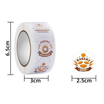 Bakery Cake Shop Cartoon Cute Sticker Decorative Sealing Sticker, Size: 2.5cm / 1 Inch(HA015)