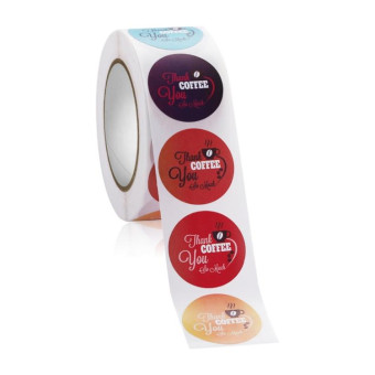 Pearl Milk Tea Cup Thank You Sticker Coffee Shop Sealing Sticker, Size: 2.5cm / 1 Inch(HA031)