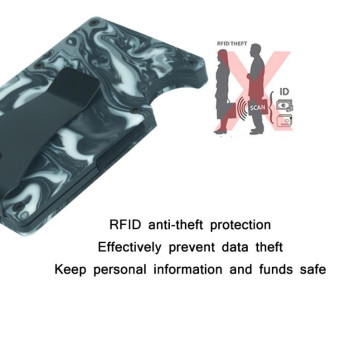 RFID Anti-Degaussing Resin Ultra-Thin Card Holder(Green)