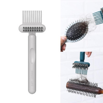 Comb Curling Iron Hollow Cleaning Brush, Specification: 17x5.5cm(Grey)