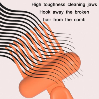 Comb Curling Iron Hollow Cleaning Brush, Specification: 17x5.5cm(Grey)