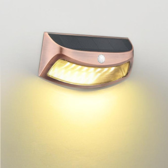 Red Copper Human Body Induction Solar Wall Light(Warm Light)