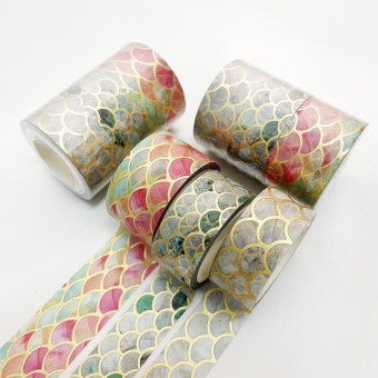 3 Rolls / Set 8958 5m Paper Bronzing Wallet Tape Set(Water Ripple)