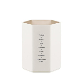 Simple Modern Office Desktop Storage Pen Holder(White)