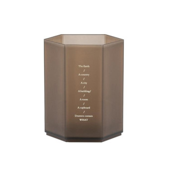 Simple Modern Office Desktop Storage Pen Holder(Transparent Brown)