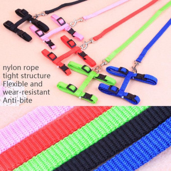 I-shaped Nylon Cat Leash Pet Chest Strap(Black)