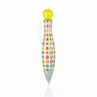 Bowling Style 5D Diamonds Painting Pens Single Head Point Drill Pen(Yellow)