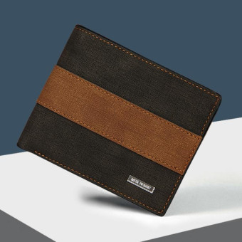 MenBense Large Capacity Short Multi-Card Matte Wallet(Black)