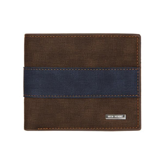MenBense Large Capacity Short Multi-Card Matte Wallet(Dark Brown)