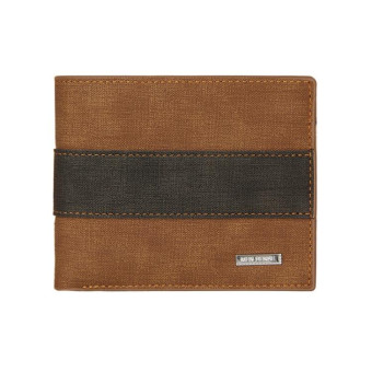 MenBense Large Capacity Short Multi-Card Matte Wallet(Light Brown)