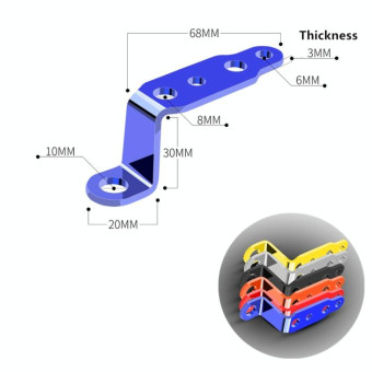 2 PCS Multifunction Motorcycle Modification Accessories Rearview Mirror Lamp Bracket(Blue)