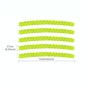 20pcs /Set Car Wheel Reflective Stickers 3D Personal Decoration Tire Warning Stickers(Orange)