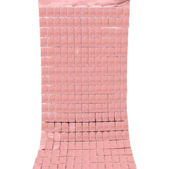 2 PCS 1x2M Square Rain Silk Door Curtain Birthday Party Background Wall Decoration(Rose Gold)