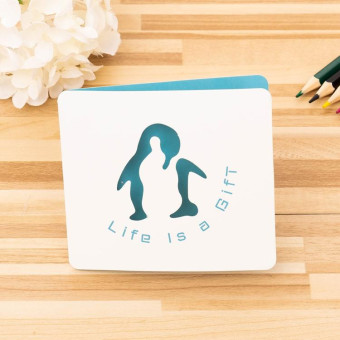 10 PCS Cute Hollow Cartoon Greeting Card(Life is Full of Gifts)