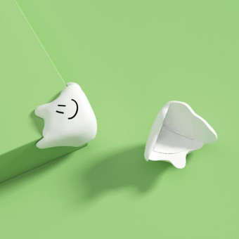 Baby Table Corner Anti-collision Silicone Protective Cover(White)
