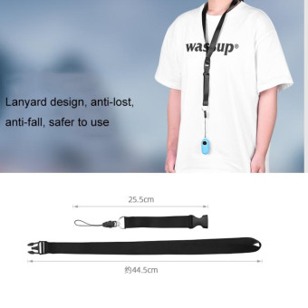 2 PCS Thumb Camera Silicone Case + Lanyard For Insta360 GO2(Black)