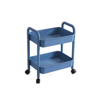 Trolley Storage Rack Multi-layer Movable Snack Rack(Blue)