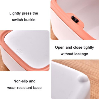 Home Desktop Mini Bomb Lid Trash Can Office Paper Basket(Orange)
