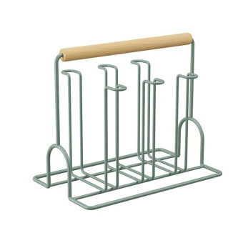 Household Glass Cup Upside-down Drain Rack Plant Rack(Green)