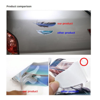 5 Sets Car 3D Feather Body Sticker Scratch Blocking Sticker(Style 4)