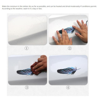5 Sets Car 3D Feather Body Sticker Scratch Blocking Sticker(Style 4)