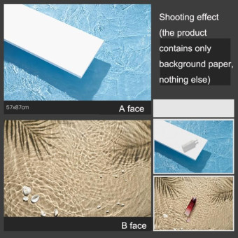 3D Double-Sided Matte Photography Background Paper(Pool+Beach)