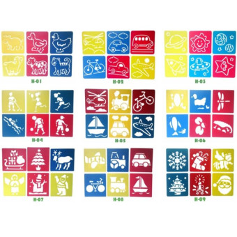 Children DIY Drawing Stencil Colorful Hollow Copy Board(H-06)