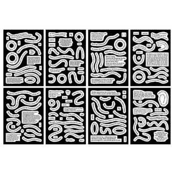 1 Sets Handbook DIY Vintage Text Sticker Material Pack(Curve)