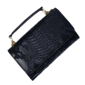 Multi-functional Chain Lady Cross-body Wrist Bag(Snake Pattern Black)