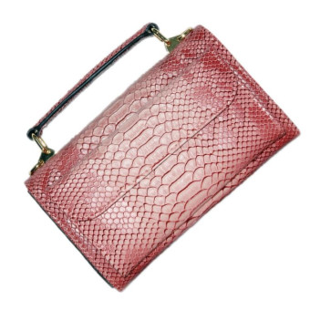 Multi-functional Chain Lady Cross-body Wrist Bag(Snake Pattern Pink)