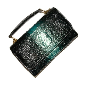 Multi-functional Chain Lady Cross-body Wrist Bag(Crocodile Head Green)