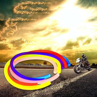 TF-1795 18m/roll Motorcycle Modification Accessories Colorful Gasoline Pipe(Yellow)