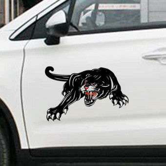 Colorful Black Panther Car Hood Door Reflective Sticker(Head Towards The Left)