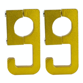 2pcs Motorcycle Type 69 Aluminum Alloy Multifunctional Helmet Hook(Gold)