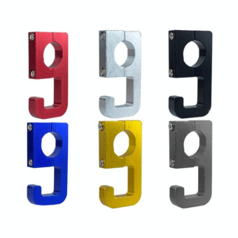 2pcs Motorcycle Type 69 Aluminum Alloy Multifunctional Helmet Hook(Red)