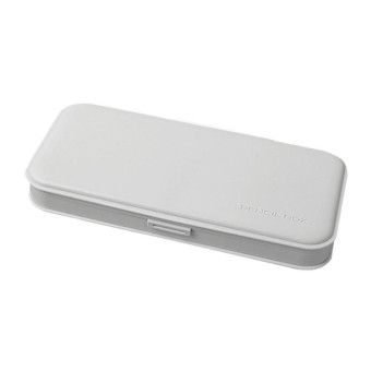 WJ-WJH-2 Plastic Compartment Large-capacity Shatter-resistant Flip-top Stationery Box(Grey)