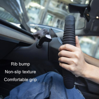 Silicone Non-slip Wear-resistant Concave Point Car Steering Wheel Cover, Size: 34-38cm(Rose Red)